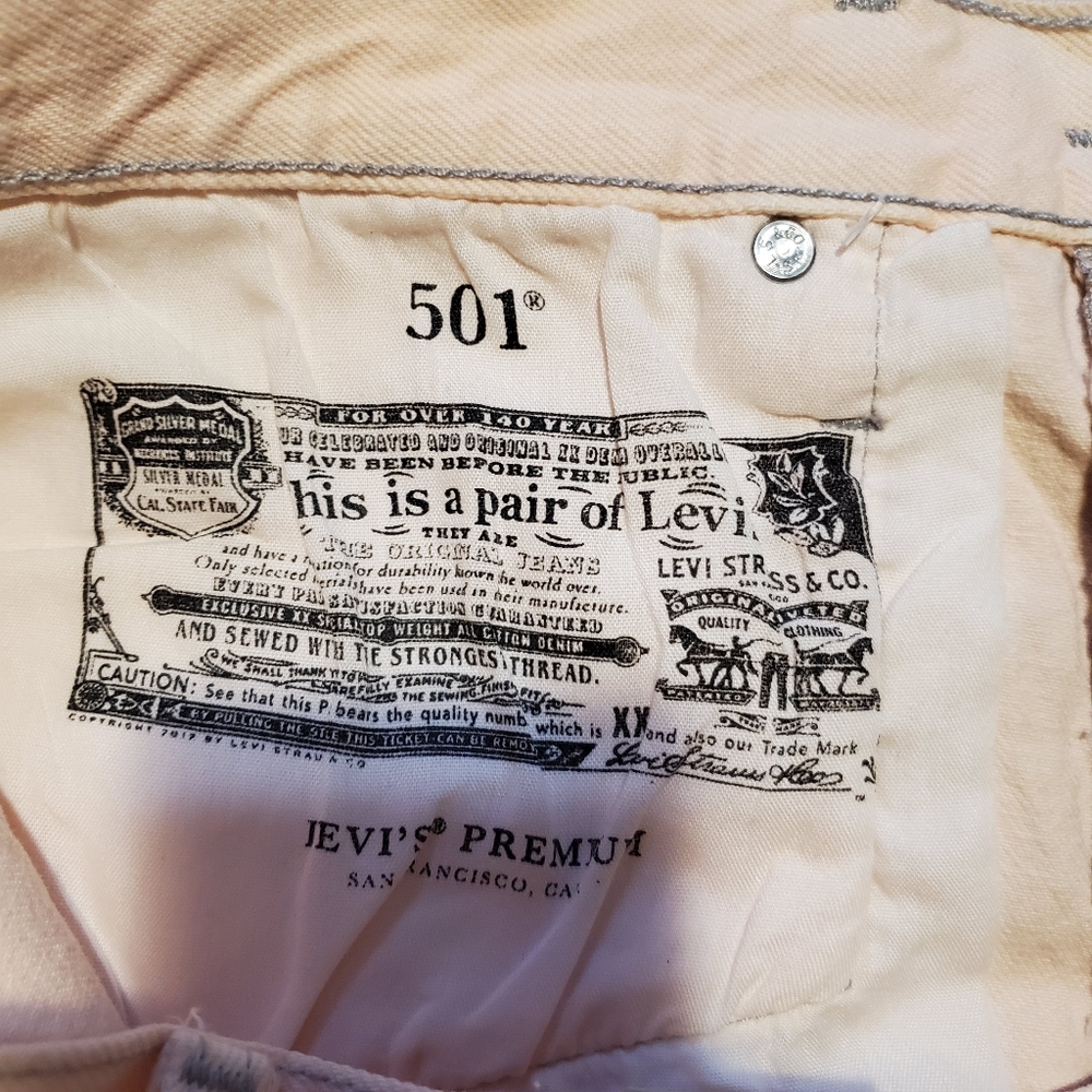 💖 LEVI'S 501 Cotton High Rise Denim Shorts - Picture 9 of 11